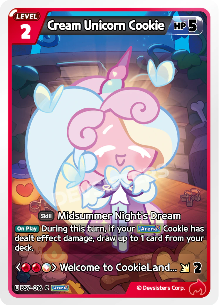 BS7-016 Cream Unicorn Cookie