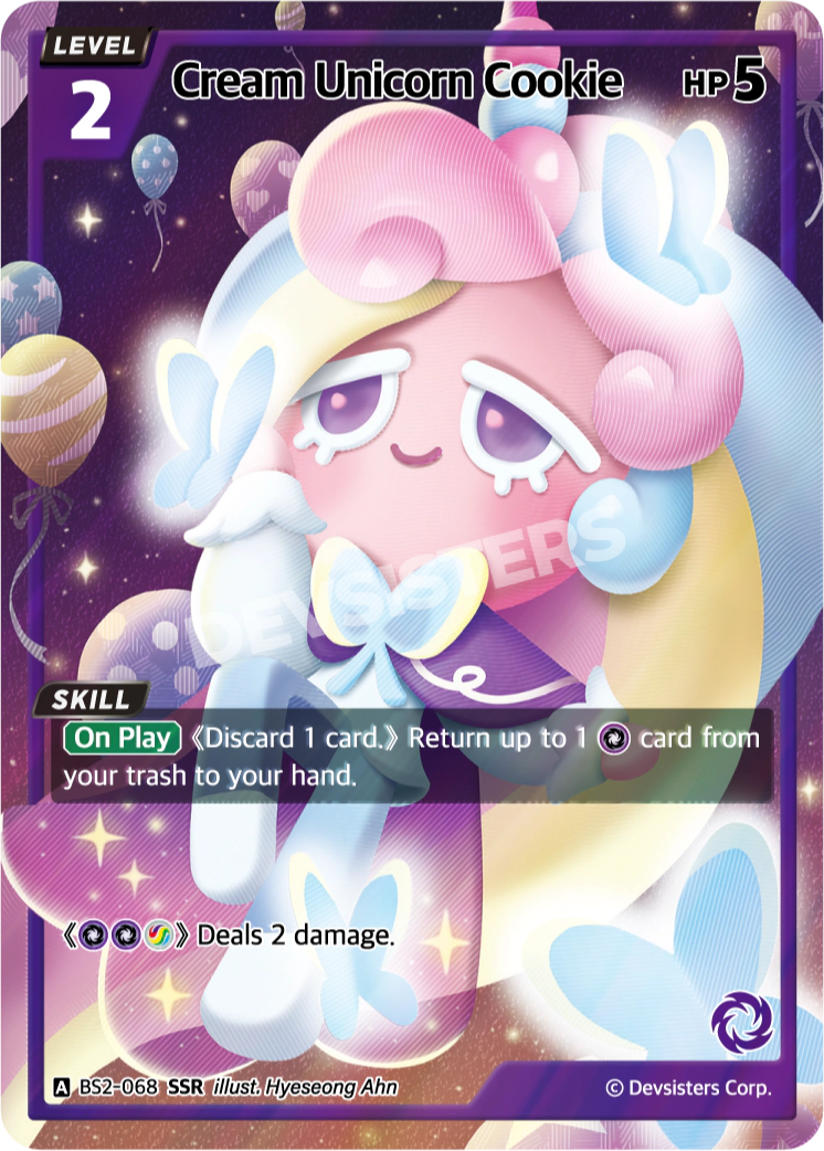BS2-068@1 Cream Unicorn Cookie