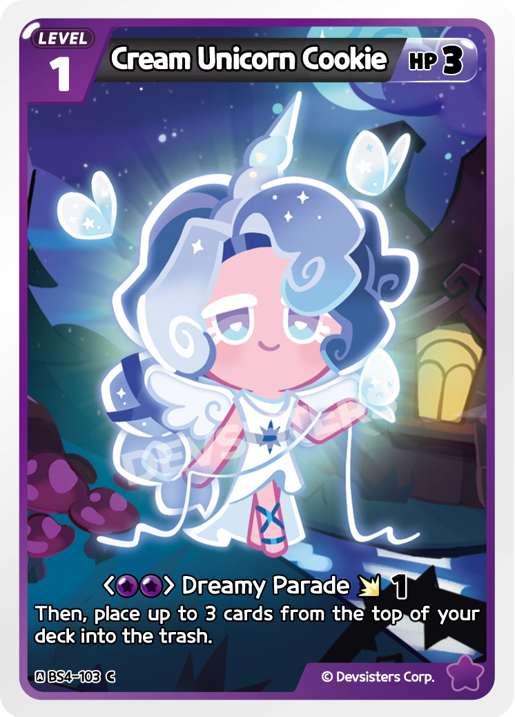 BS4-103 Cream Unicorn Cookie