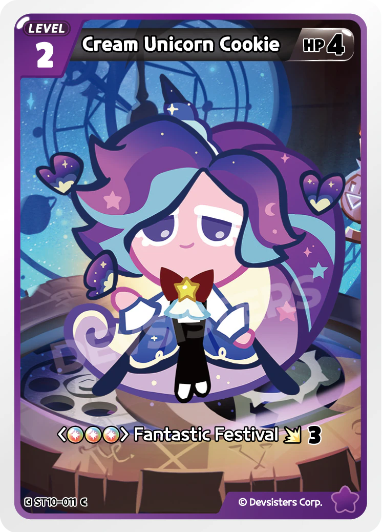 ST10-011 Cream Unicorn Cookie