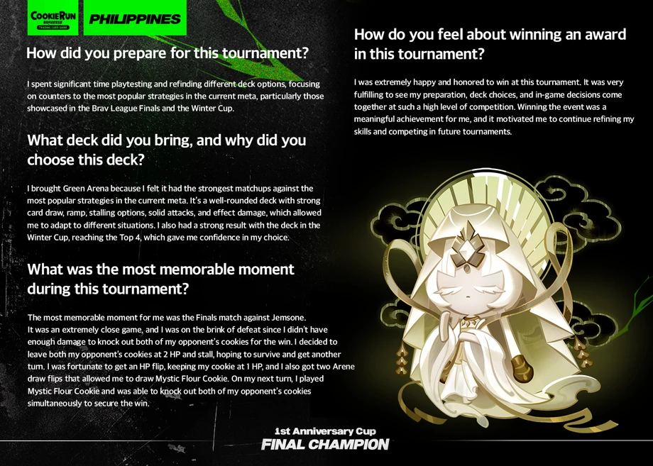 필리핀 챔피언 인터뷰