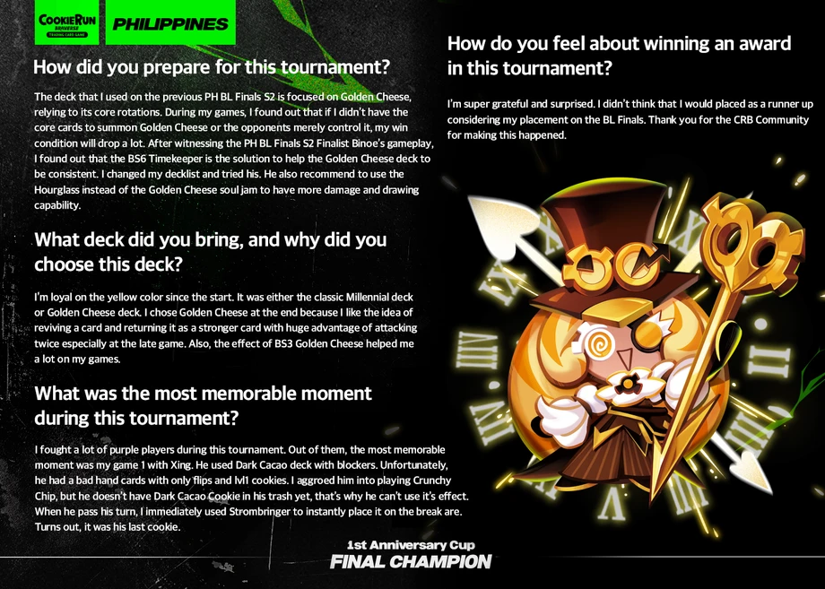 필리핀 러너업 인터뷰